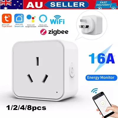 $42.99 • Buy Tuya Zigbee WiFi 16A Smart Socket AU Plug Voice Control For Alexa Google Home