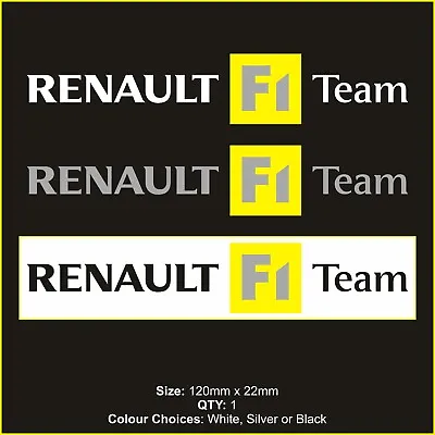 Renault F1 Team Car Sticker Decal New Style (Clio Megane Sport F1) • £3.99