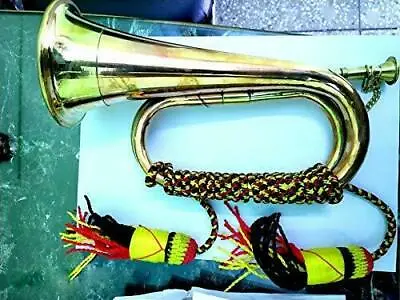 BUGLE BRASS With COPPER Vintage Military Signal Trumpet Bugle Instrument • $69.99