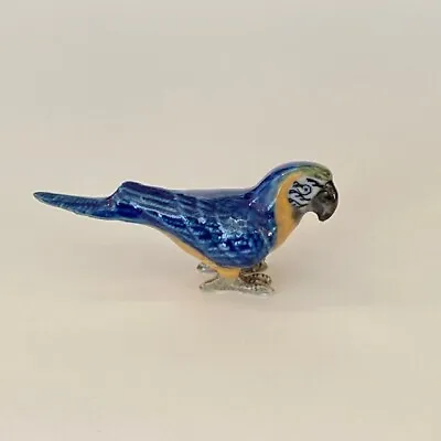 Hand-Painted Miniature Macaw Bird Porcelain Figurine – 24968 • $14