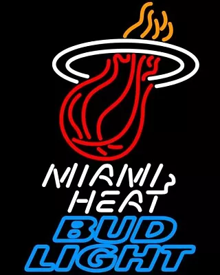 10  Vivid Miami Heat Logo LED Neon Sign Light Lamp Pub Cute Super Bright • $84.99