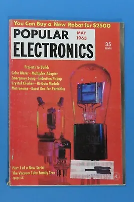 $3.95 • Buy Popular Electronics Magazine May 1963 The Vacuum Tube Family Tree, Metrodome!