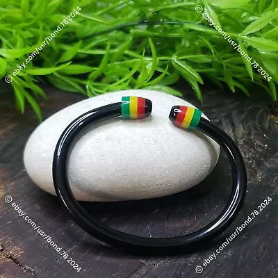Rasta Cuff Bracelet Jamaican Bangle Reggae Style Multicolor Tip Jewelry For Men • $6.21