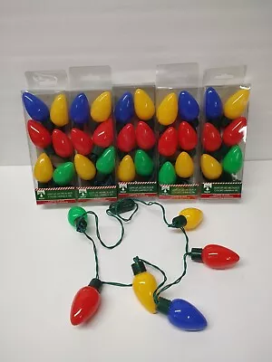 Lot Of 6 Christmas House Light-Up LED Necklace W/6 Flashing Lights  • $24.99