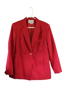 Mary Kay By Brookhurst Women's Size 6 Petite Red Blazer Vintage • $22.95