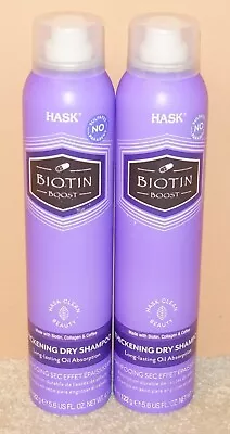 2 Hask Biotin Boost Thickening Volumizing Dry Shampoo With Collagen 4.3 Oz Each • $18.95
