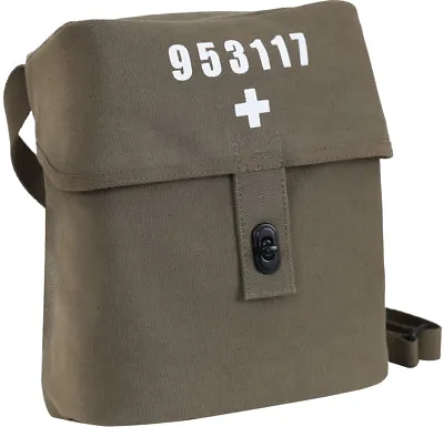 $17.99 • Buy Olive Drab Swiss Military Canvas Shoulder Bag White Cross Large Carry Pouch