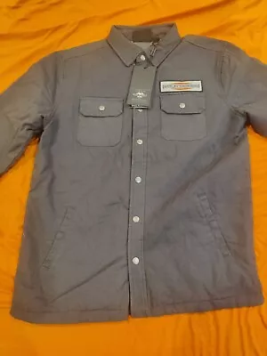 Harley Davidson Shirt Jacket Lightweight Coat Grey Button Men's Size Medium • $79.99