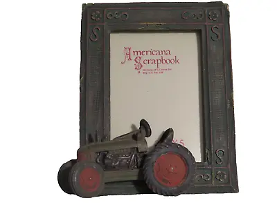S S Sarna Picture Frame With Green 3 X 5 Tractor Frame Is Made To Look Like Book • £5.31