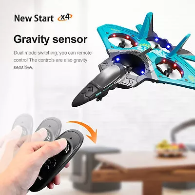 V17 Jet Fighter Stunt RC Airplane Remote Control 360 Spin Plane Glider Model • $44.59