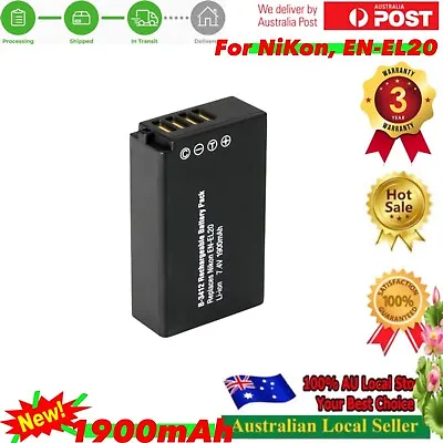 1.9Ah EN-EL20 Battery For Nikon Coolpix P1000Coolpix A 1 AW11 J11 J2 Cameras • $18.10