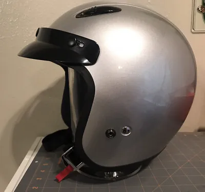 Vega Sz XS Open Face Motorcycle Scooter Gray DOT Helmet W/Visor & Cover BC22 • $15.88
