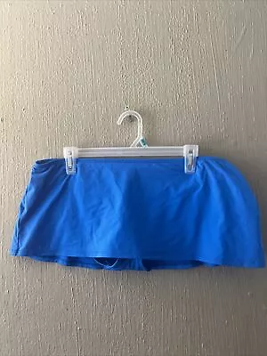 La Blanca By Rod Beattie Blue Swim Skirt Womens Sz 14 Bottom Coverup L XL • $26.99