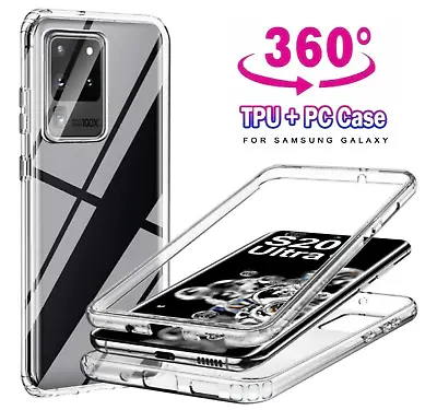 CLEAR FULL 360 Case Samsung A14 A13 S21 FE S22 S20 A15 Shockproof Phone Cover • £3.48