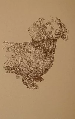 Dachshund Dog Art Print #47 Kline Draws Your Dogs Name Free. WORD DRAWING Gift • $59.95