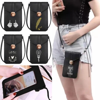 £5.99 • Buy Touch Screen Phone Bag Leather Bags Small Crossbody Purse Wallet Pouch Handbag