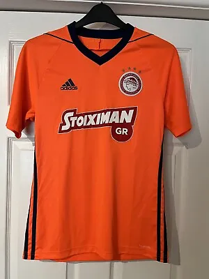 2017/18 Olympiacos Away Football Soccer Shirt Jersey Small Orange Navy • £34.99