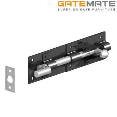 Gatemate Necked Tower Bolt Gate Shed Door Slide Lock Heavy Duty Steel Bolt • £5.45