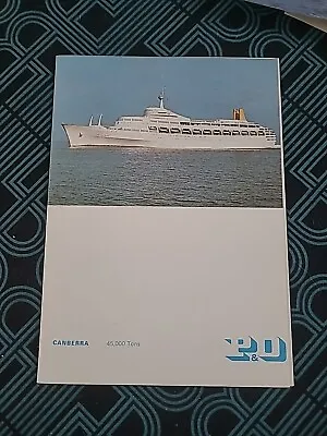 P&O SS Canberra Farewell Dinner Menu 1976 Vintage Cruise Line Shipping Menu • £8.99