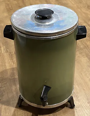 Vintage West Bend Coffee Maker 30 Cup Urn Avocado Green 1971 Electric Percolator • $28