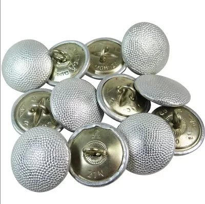 WW2 Style German Army Uniform Silver Pebbled Tunic Buttons -  21mm Surplus • $37.35