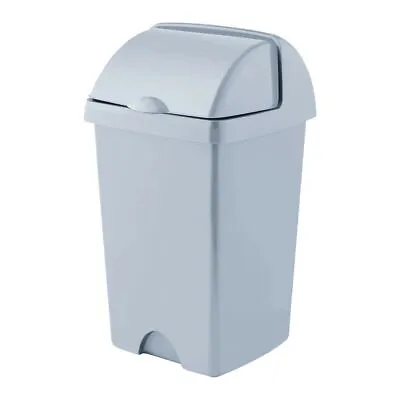 Addis 25L Kitchen Bin Waste Roll Top Lid Light Grey Eco 100% Recycled Plastic • £12.39