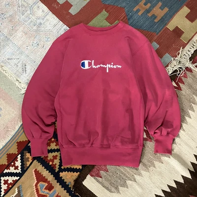 $49.99 • Buy Vintage 1990s Champion Reverse Weave Big Script Logo Crewneck Sweat Made In USA