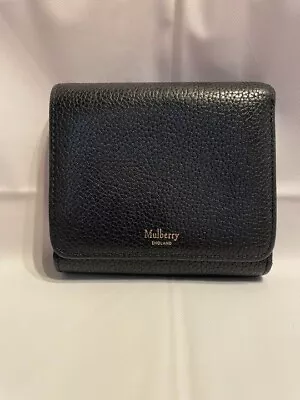 Mulberry Folding Wallet Compact Black Shipped From Japan • $127