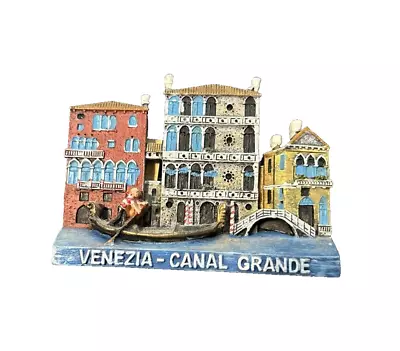 🛶  Grand Canal Venice Italy Resin 3D Fridge Magnet 3  X 2.25  X .25  M8 • $5.01