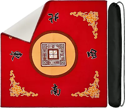 Mahjong Mat With Bag Anti Slip Noise Reduction Table Cover Board Game Mat Mahjo • $23.15