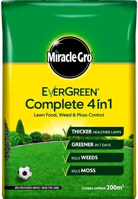 Evergreen Complete 4 In 1 Grass Lawn Food Feed Weed & Moss And Killer 7kg 200m2 • £22.88