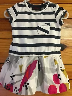 Catimini Mix Print Dress Girls Size 12 Months Or 74 • $24.99