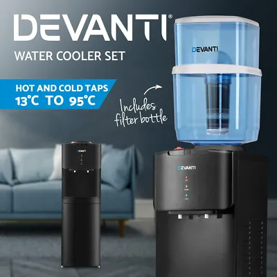 Devanti Water Cooler Dispenser Stand Cold Hot Chiller Purifier 22L Bottle Filter • $149.95