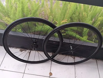 USED Edge/Enve Carbon Fiber TUBULAR Road  Wheelset 700c Shimano/Sram 11 Speed • $610.25