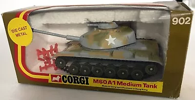 Corgi 902 M60 A1 Medium Tank US United States Die Cast W/ Box Army Marines Toy • $99.99