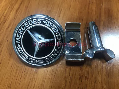 New Mercedes Benz Bonnet Badge Hood Emblem Sticker C S E Class 44mm W204 W211 • $13.79