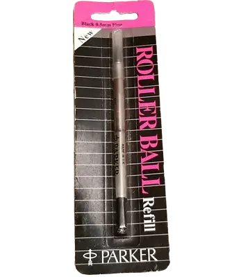 30213 Vintage Parker Rollerball Ink Pen Refill Black 0.5mm Fine Pack Of 1 • $11.83