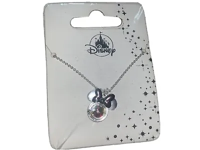 NEW Minnie Mouse ‘Mystic’ 3D Glitter Necklace Silver & Purple DisneyLand Paris • £6.99