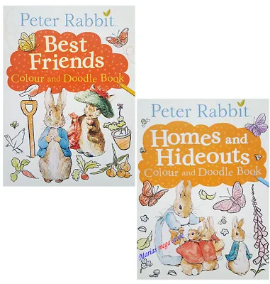 Peter Rabbit Colour And Doodle Books Book- Homes & Hideouts -best Friends -kids • £4.49