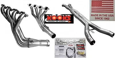 Kooks Stainless 2'' Headers  O/R X-pipe Kit 2014-19 Corvette C7 Z06 ZR1 LT1 LT4 • $2899
