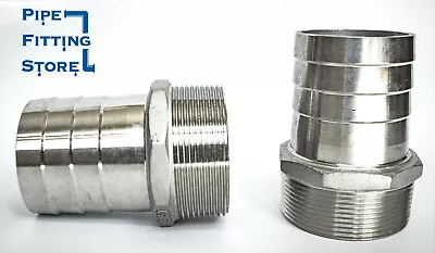 1 1/4  Stainless Steel Hose Barb Fitting - Hose Adapter X Male NPT - Hose Nipple • $21.95