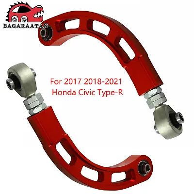 Red Rear Adjustable Camber Arms Kit For 2017 2018-2021 Honda Civic Type-R (Fk8) • $83.90