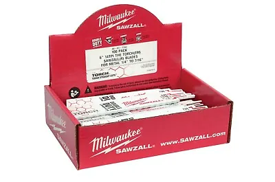 Milwaukee 48-01-7784 6  18 TPI The Torch SAWZALL Blades (100 Pk) • $185.99