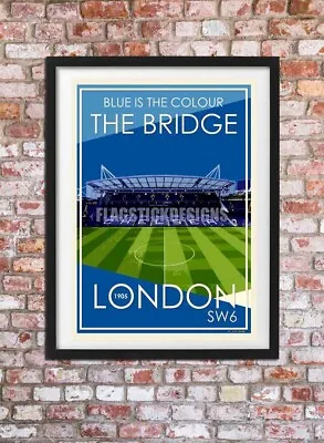 CHELSEA Stamford Bridge Vintage Style A4 Illustrated Art Poster Print • £11.99