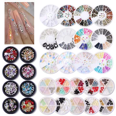 Nail Rhinestones Glitter Beads Studs Crafts Gems Stones 3D Nail Art Decoration * • £3.11