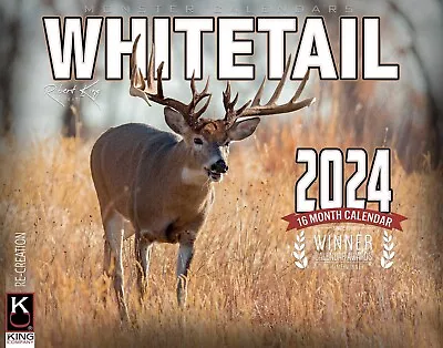 2024 Whitetail Deer Wall Calendar-The KING Company (FREE SHIPPING) • $14.99