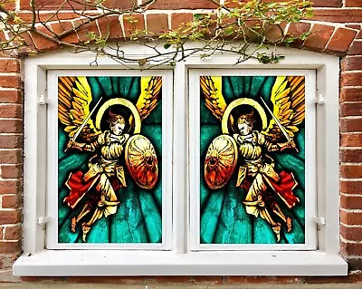 3D Warrior O2412 Window Film Print Sticker Cling Stained Glass UV Block Fa • $28.49