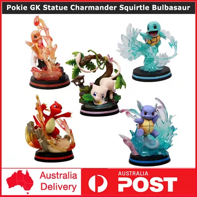 Pokie GK Statue Charmander Squirtle Bulbasaur Scene Effect Version Figurine 12cm • $39.99