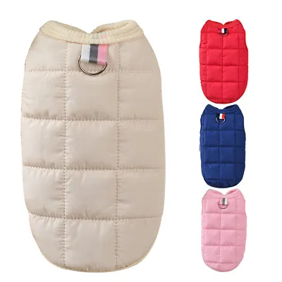 Small Dog Padded Coat Soft Fleece Lined Puppy Cat Jacket Vest Chihuahua Yorkie  • £7.28