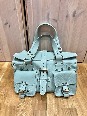 Mulberry Mint Green Leather Roxanne Handbag Bag • £75